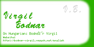 virgil bodnar business card